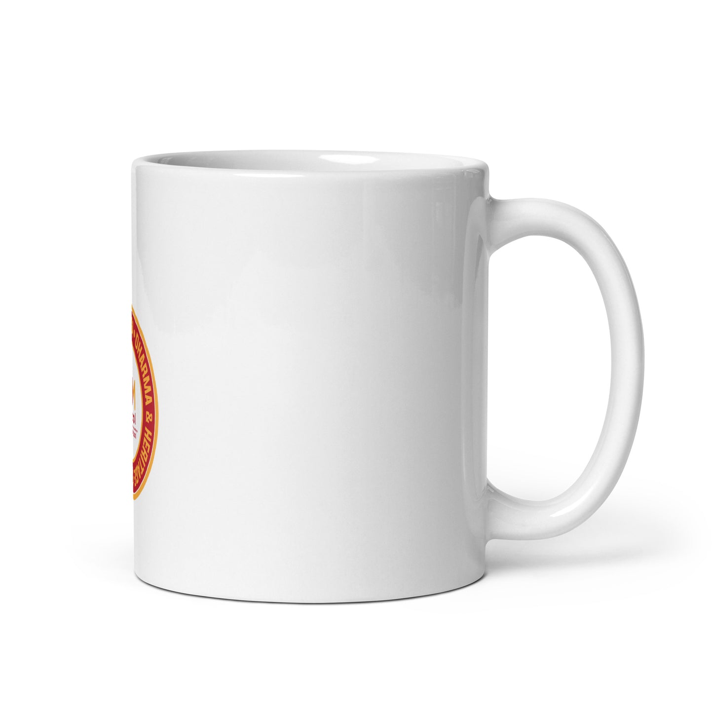 White glossy mug