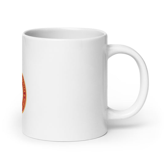 White glossy mug